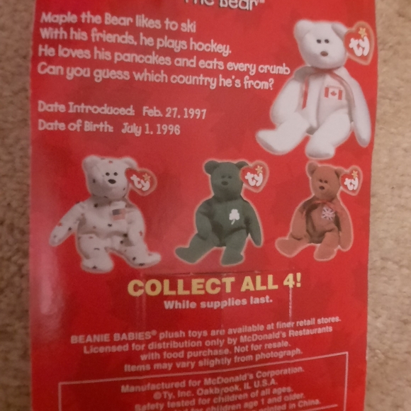 MAPLE THE Bear ty beanie baby - Picture 2 of 3